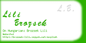 lili brozsek business card